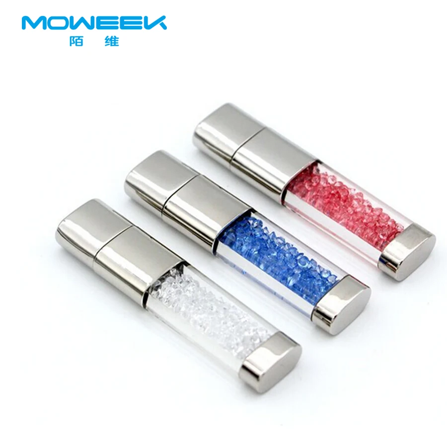 Красивый Кристальный флеш-накопитель 64GB Водонепроницаемый алмазный usb 32GB U диск
