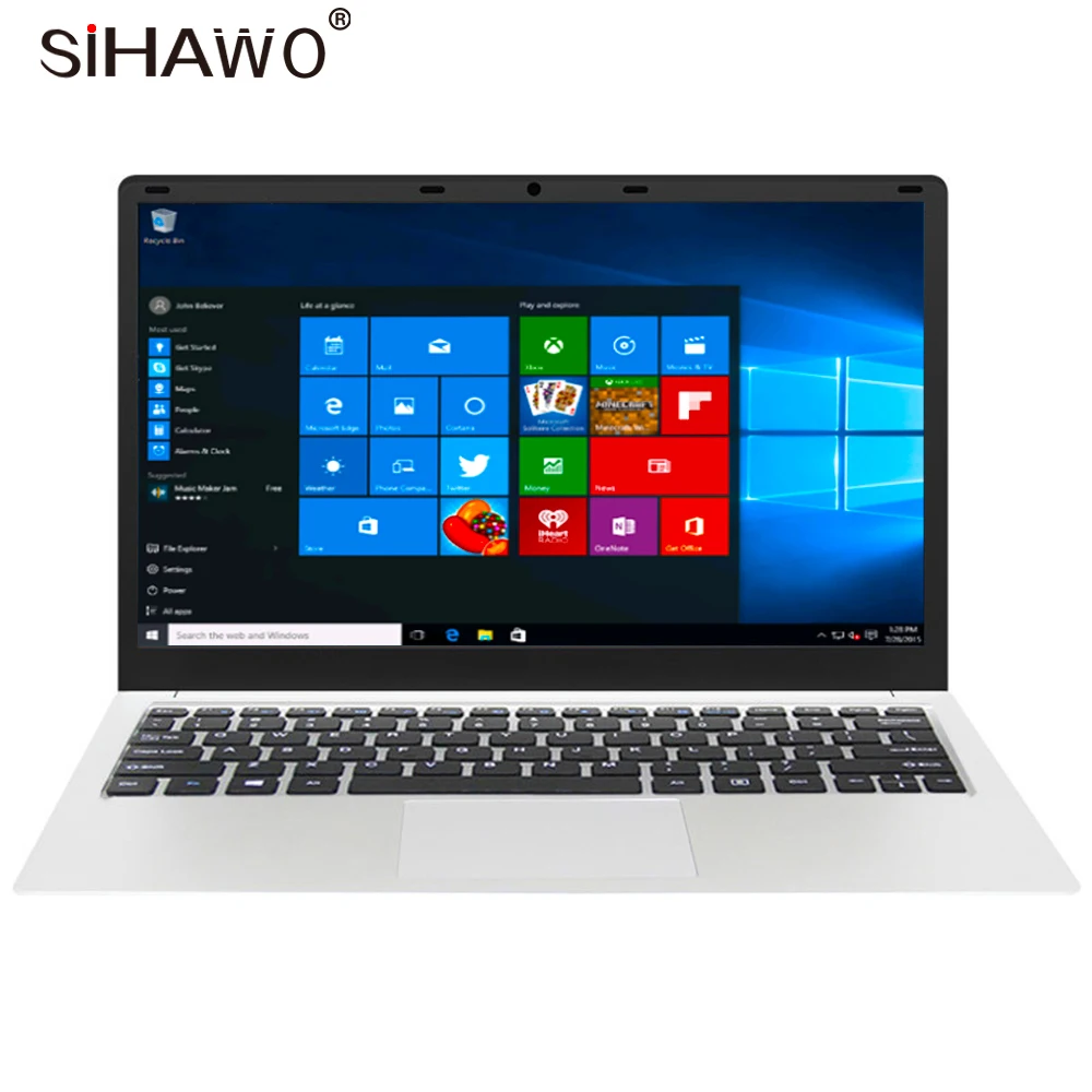 Ноутбук 15," Windows 10 ультрабук Игровые ноутбуки Intel Core Celeron J3455 ноутбук с 6 ГБ ОЗУ 128 ГБ 256 ГБ 512 ГБ SSD