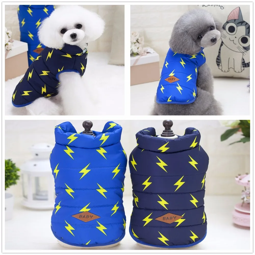 A75 зимний теплый мягкий жилет пальто модный пуховик с молнией и рисунком щенка