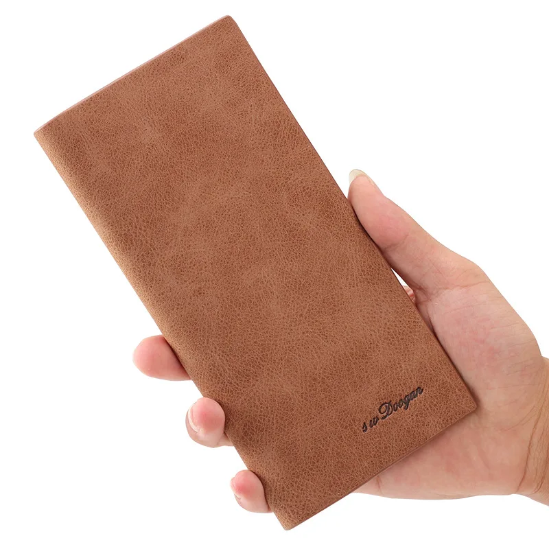 

Super Slim Men Wallet Brand Designer Classica Vintage Soft Pu Leather Long Purse Bifold Wallets Credit Card Holder Brand Wallet