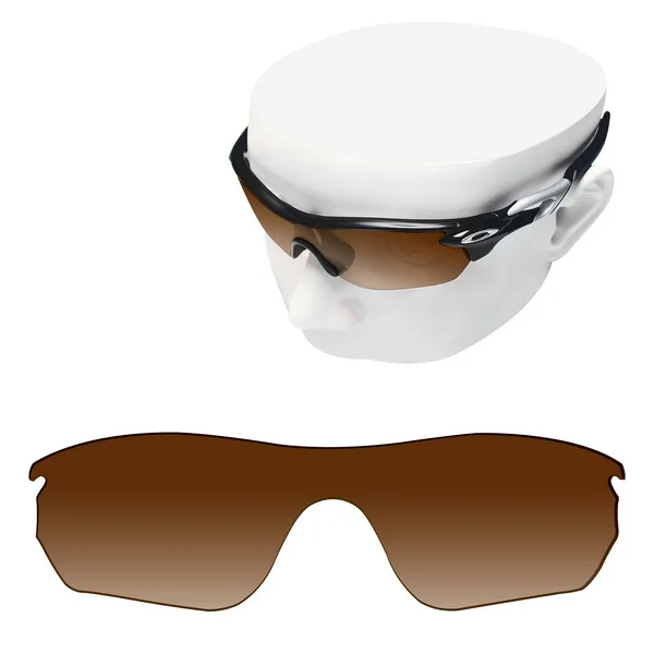 Brown Gradient Поляризованные Сменные линзы OOWLIT для солнцезащитных очков-Oakley Radarlock, края OO9183 - Цвет линз: Brown Gradient