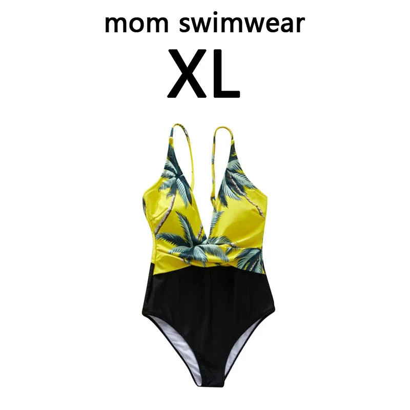 mom size XL Семейные купальники, тропический кокосовый орех, пляжная одежда с принтом дерева, женский купальник для мамы и дочки, пляжные шорты для мужчин и мальчиков - Цвет: mom size XL