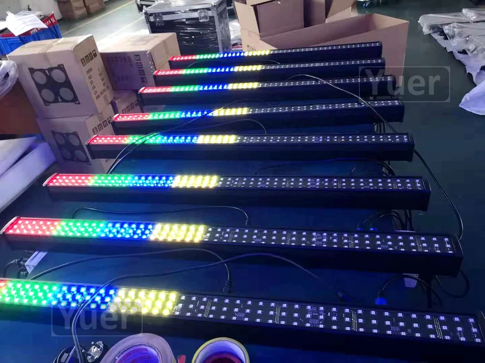 Бесплатная доставка светодиодный 144 pc SMD RGB 3IN1 прожекторы свет DMX размытый бар