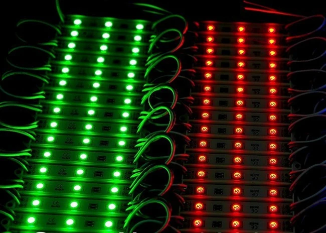 1000 шт./лот 3 светодиода 5050 SMD RGB модуль Водонепроницаемая IP65 световая лента лампа 12