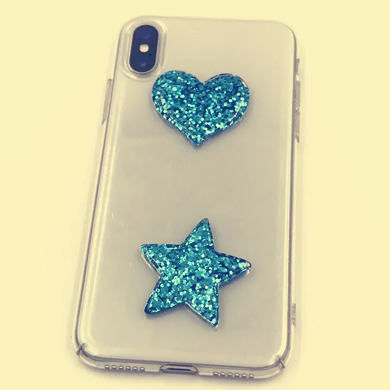 10 шт блестящие солнце луна и звезды Форма резиновые кабошоны из смолы для девочек