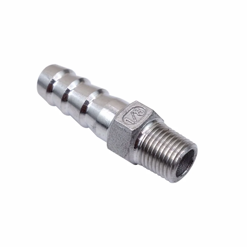 1/" 1/4" 3/" 1/2" BSP наружная резьба фитинг для труб x 6 8 10 12 мм OD Barb шланг хвостовой редуктор фитинг мульти размер нержавеющая сталь 304