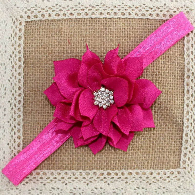 Infant Toddler Baby Rhinestone Flower Headbands Newborn Sweet Cute Babies Kids Crystal Headwears Hair Band Accessories Hot | Дом и сад
