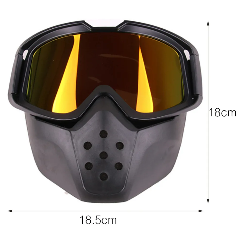 Мотоциклетный шлем маска Съемный очки и рот фильтр для модульная открытым лицом