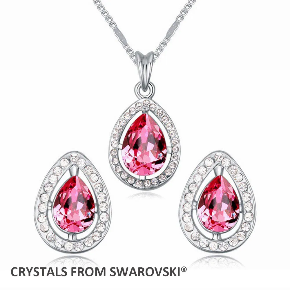 Супер Распродажа 2016 Лидер продаж Новый дизайн! Хрустальная капля ожерелье серьги