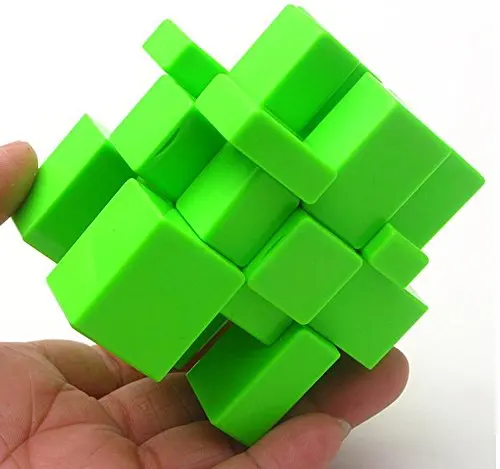 Кубик Рубика Qiyi зеркальный зеленый/желтый 3x3x3|3x3 mirror|3x3x3 magic cubespeed cube |