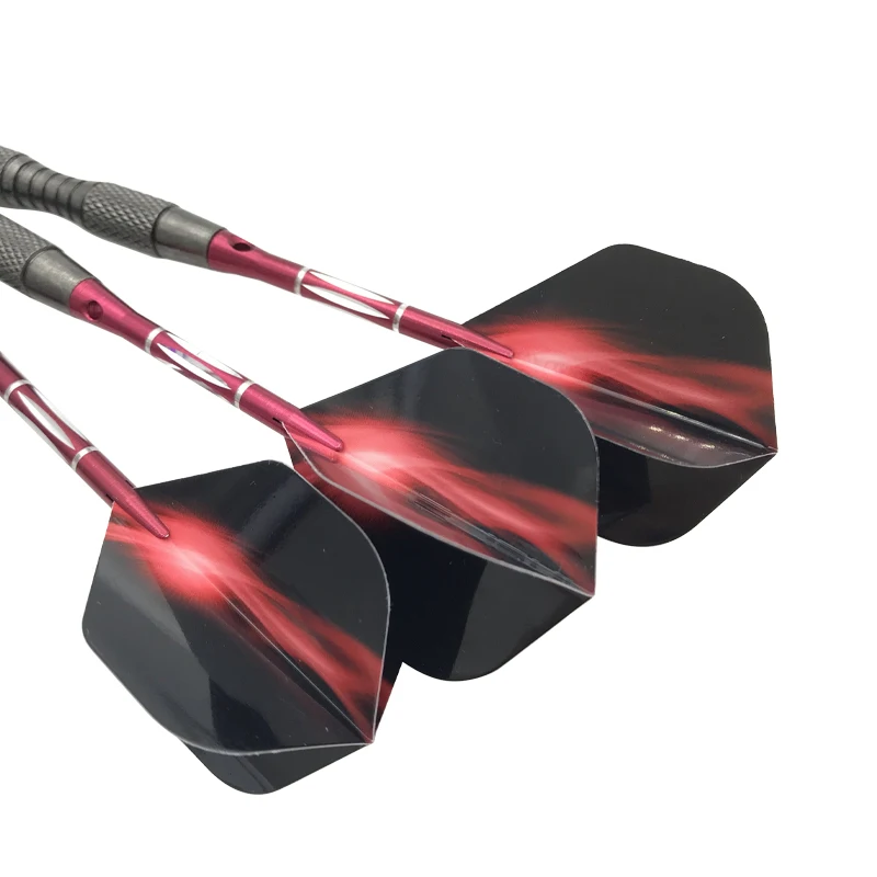 

Easytoday 3Pcs/set High Quality Darts Steel Tip Tungsten Darts Metal Barrel Red Shafts Aluminum Plastic Aurora Darts Flights