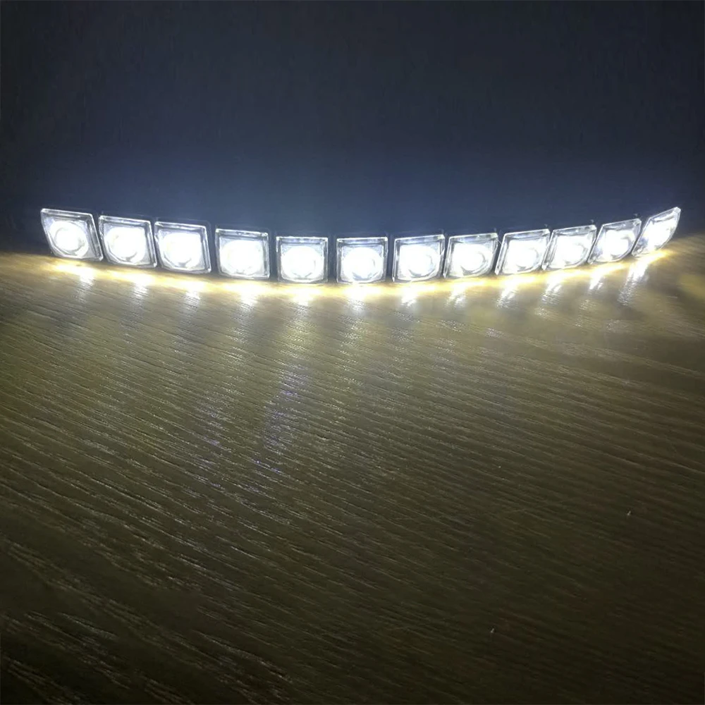 2 шт. последовательный поток стиль автомобиля гибкий белый/янтарный