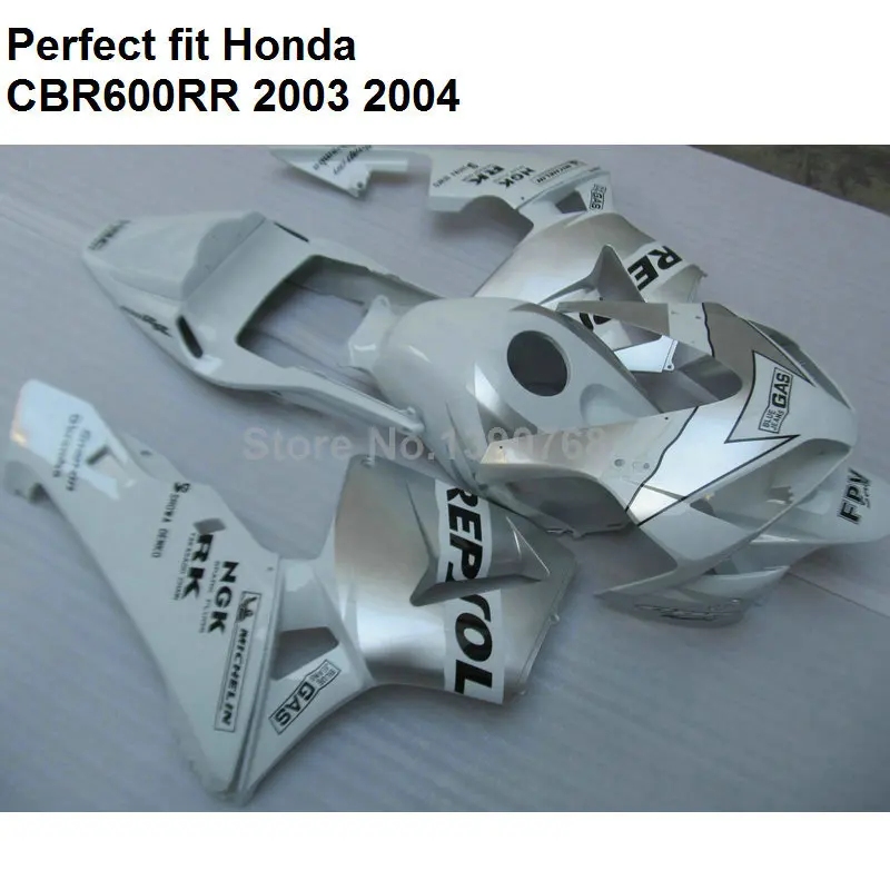 Обтекатель для литья под давлением Honda CBR600RR 2003 2004 белый комплект обтекателей CBR