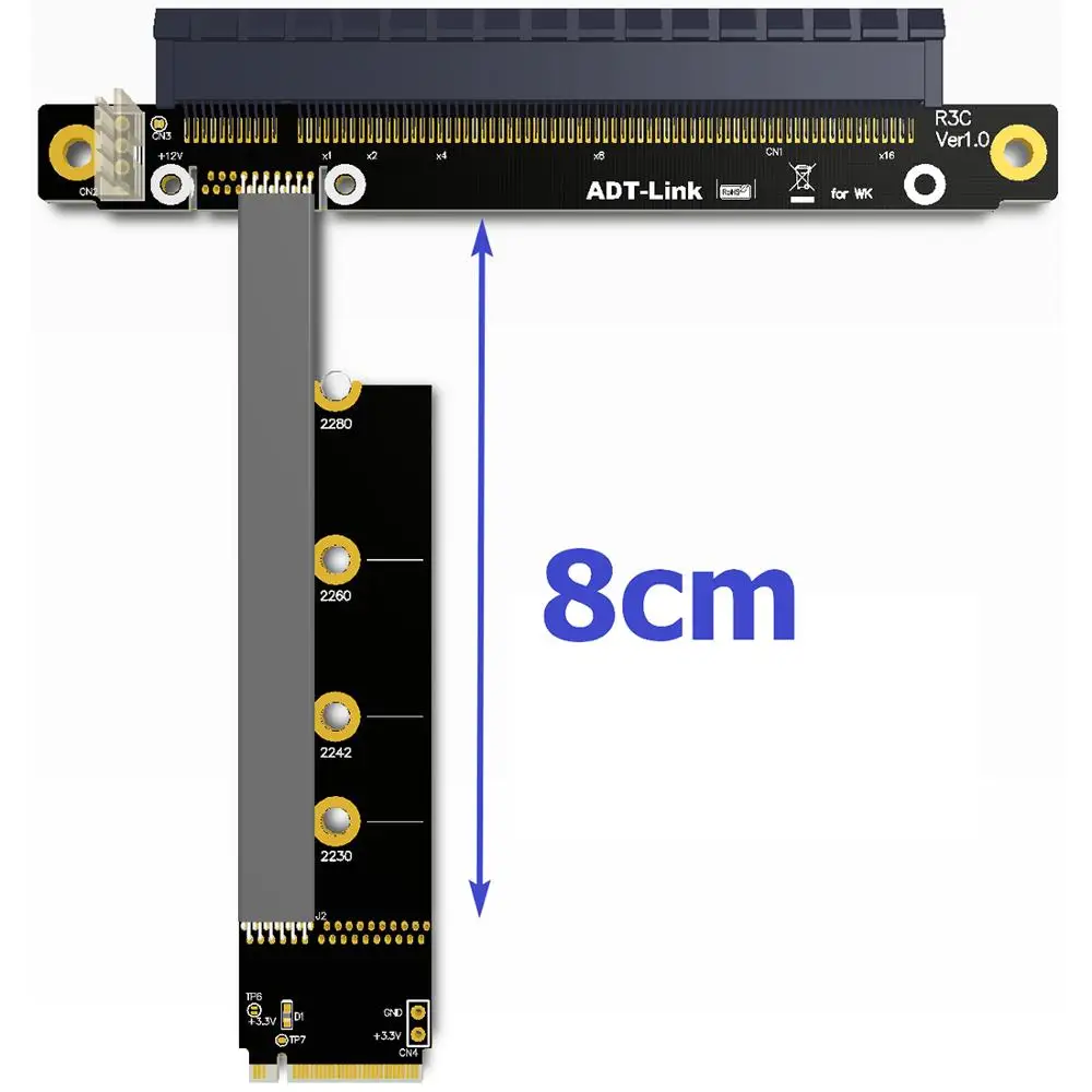 M.2 к PCIe 16x Riser X11050ti 1060ti 1080ti RX580 видеокарта расширитель M2 x16 PCI-e для NVIDIA AMD A N Card Btc Miner |