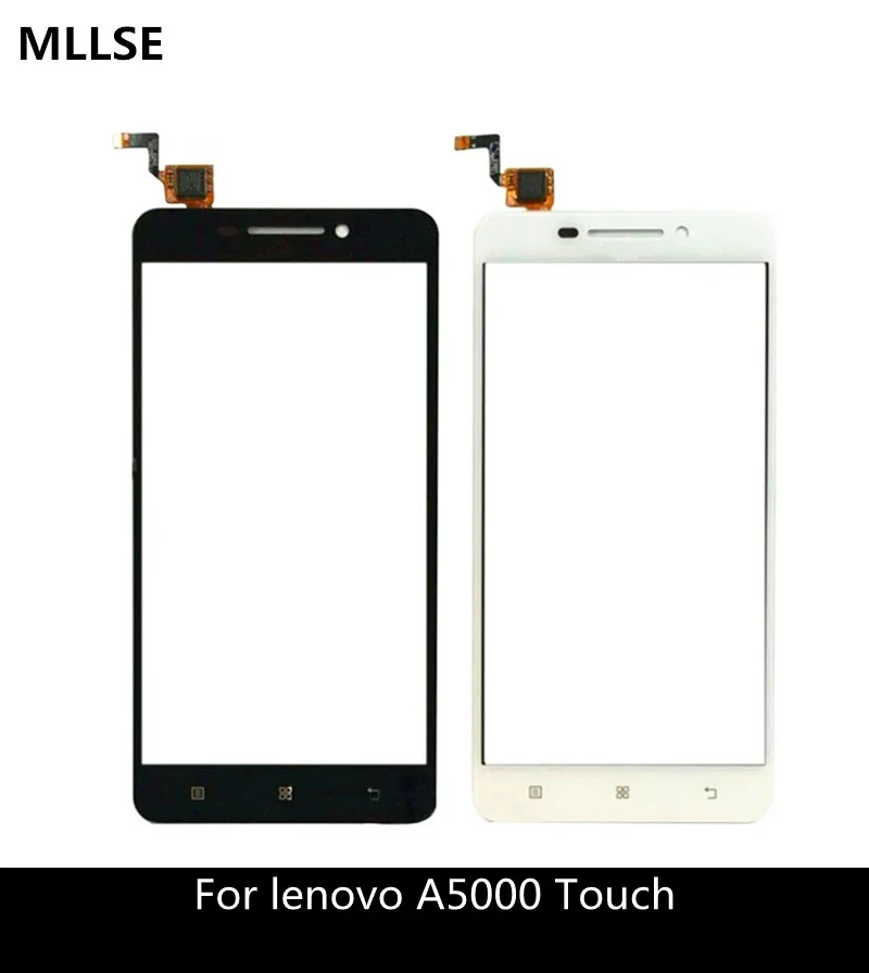 5-дюймовый смартфон с сенсорным Панель Сенсор для lenovo A5000 Сенсорный экран планшета ламината спереди Стекло объектив сенсорный Экран+ 3M клейкой ленты