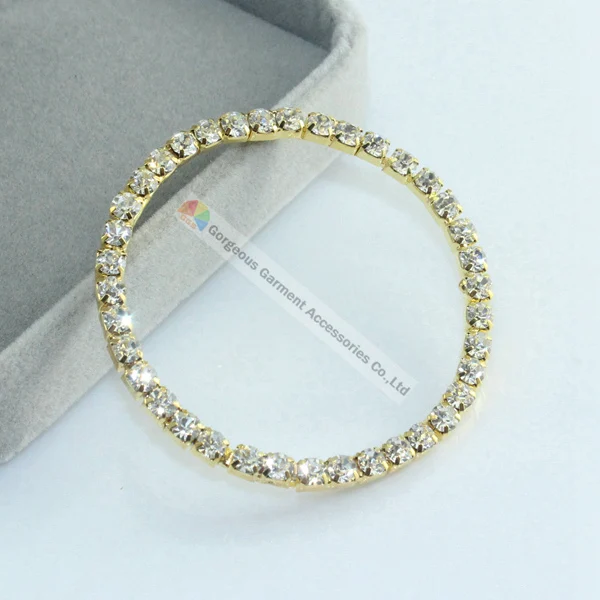 100 шт. 50 мм круглая прозрачная стразы пряжка Золотой Серебряный набор сделай сам