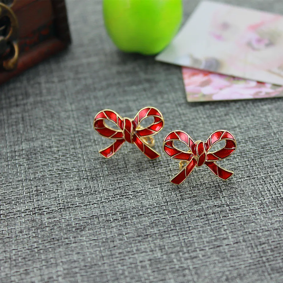 Бесплатная доставка 2016 модная красная брошь-бант на уши зажимы для костюмов