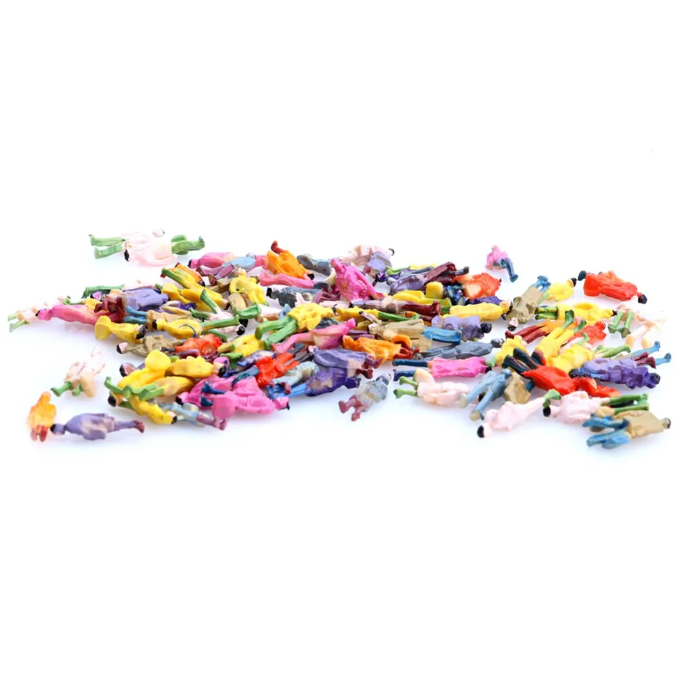 

100Pcs 1:87 Building Layout Model People Train HO Scale Painted Figure Passenger