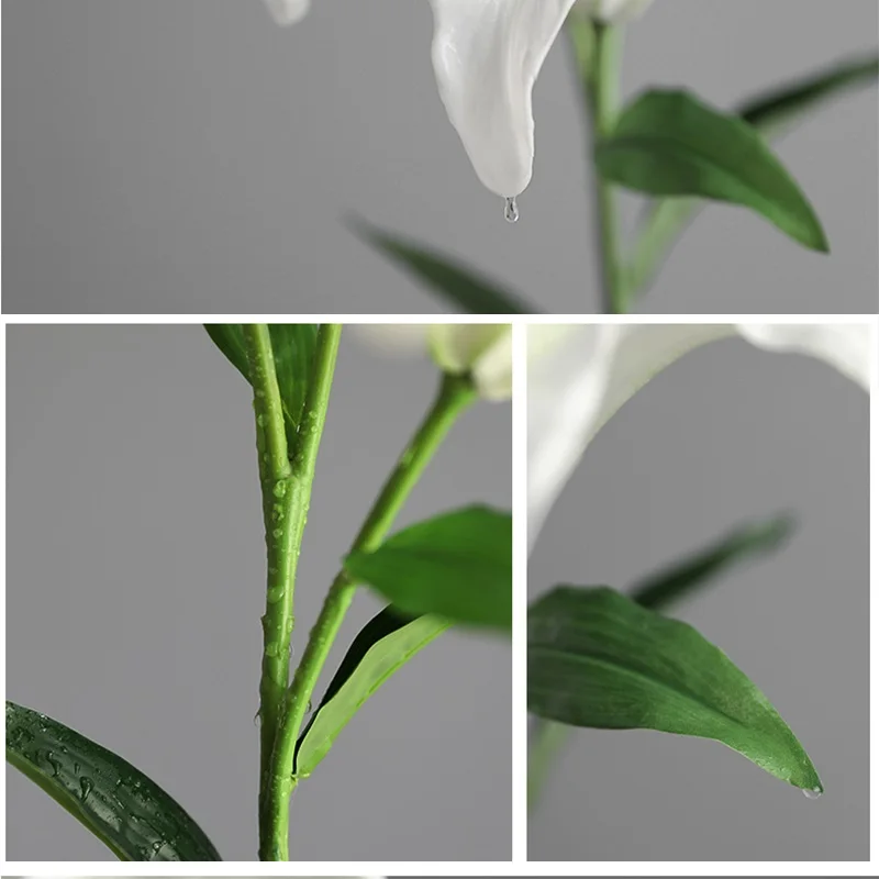 Xuanxiaotong большой искусственный PU Lilium цветы для дома декоративные наилучшие пожелания для мамы подарок настольные украшения высокое качество