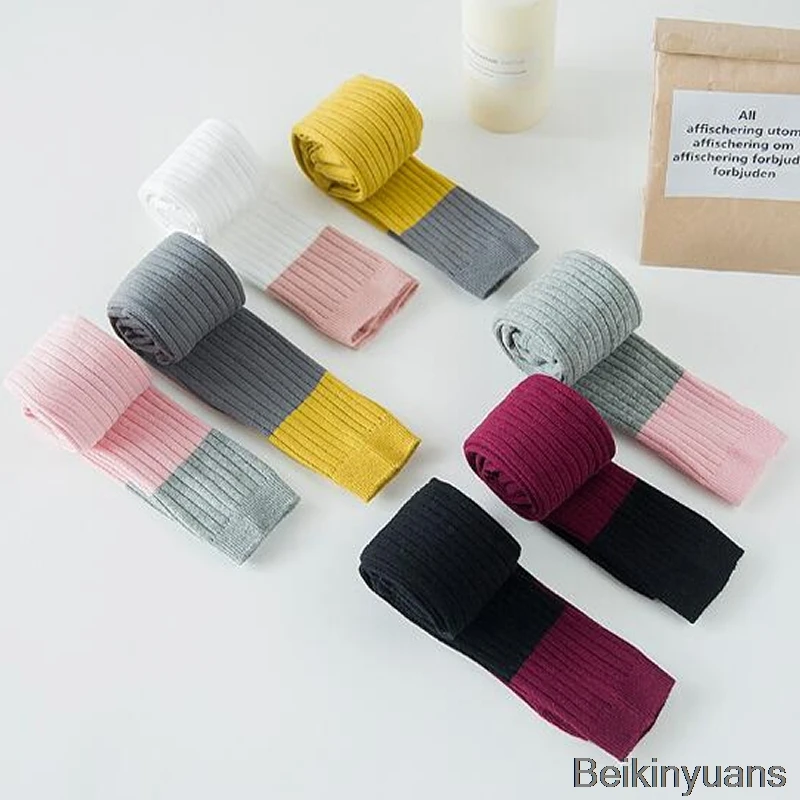 Вязаные леггинсы для девочек осенне зимняя одежда штаны детская женские теплая