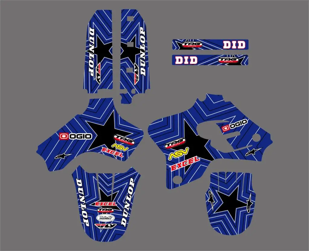 Новый стильный набор наклеек с графическим фоном для Yamaha YZ80 YZ 80 1993 1994 1995 1996 1997 1998