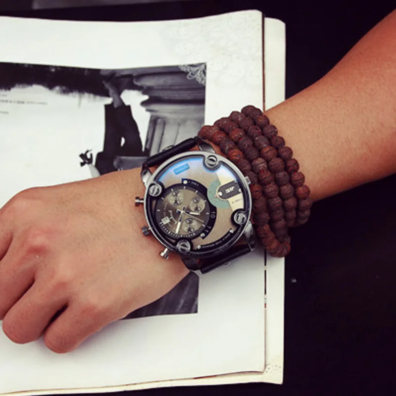 

2018 New Hot Sale Gift TOP !!! Crazy Selling Army belt table trend of retro fashion watch quartz watch large dial watch military