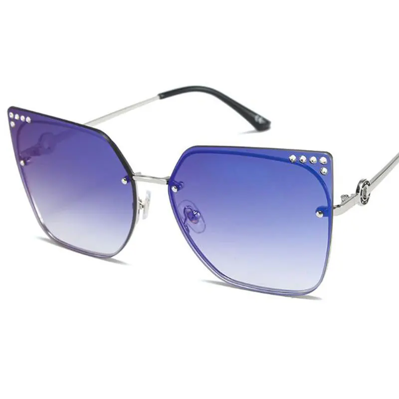 2020 Новое поступление модные синие градиентные солнцезащитные очки женские
