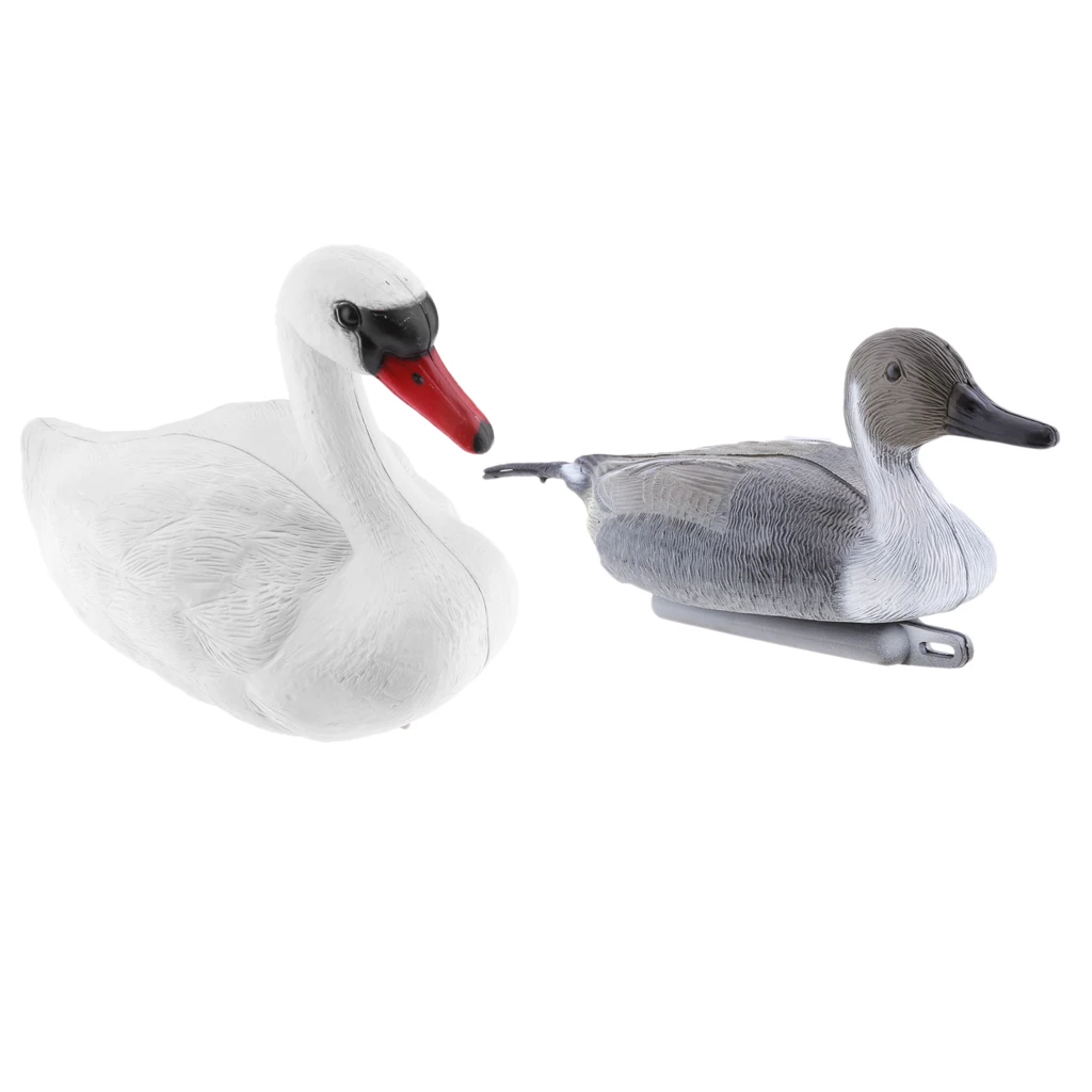 2x Реалистичная Лебедь и утка охотничьи приманки реалистичные плавающие утки