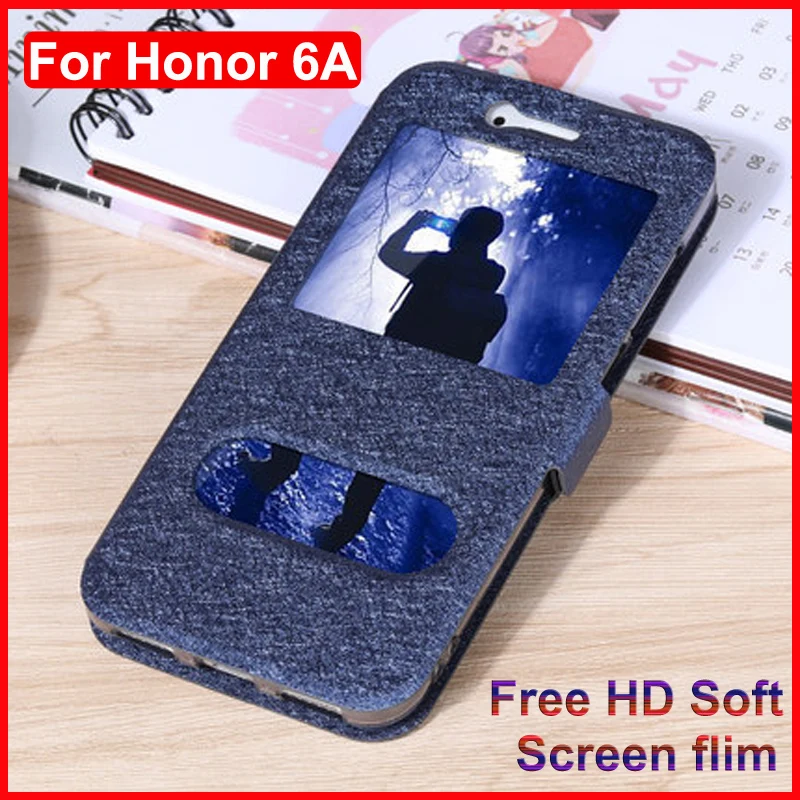 Чехол для Huawei Honor 6a Honor6A телефона чехол с окошком из искусственной кожи в виде ракушки для Huawei Honor 6a 6 A DLI-AL10 DLI-TL20 флип-кейс