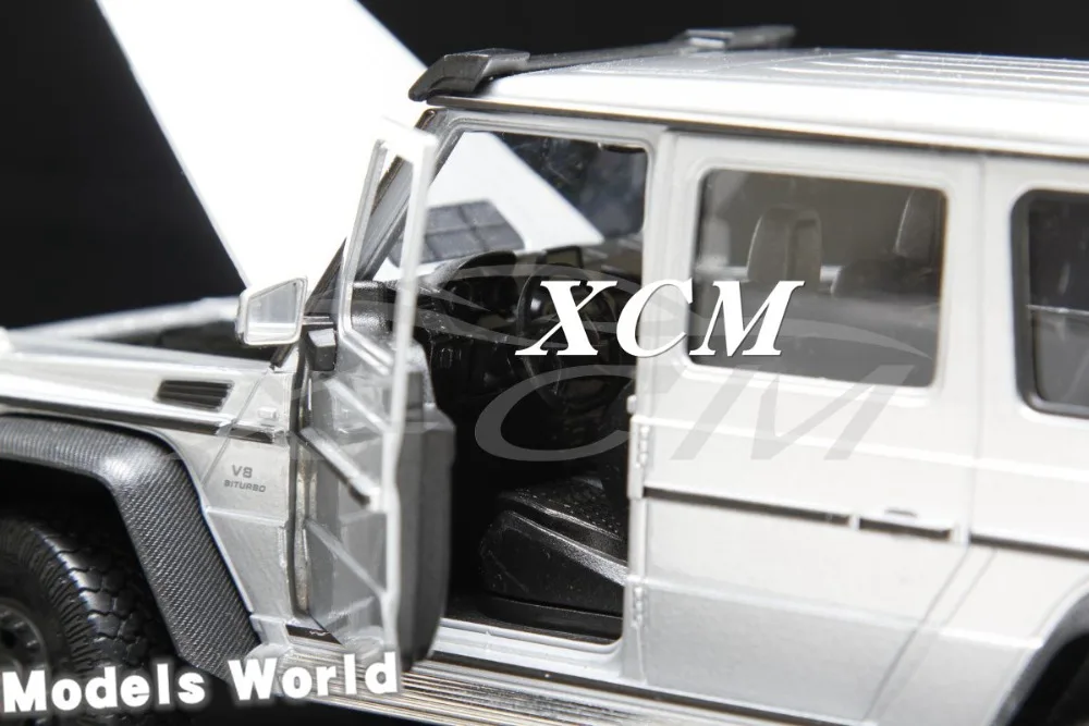 Литые модели автомобилей Welly FX для G63 A M G 6x6 1:24 (серебристый) + маленький