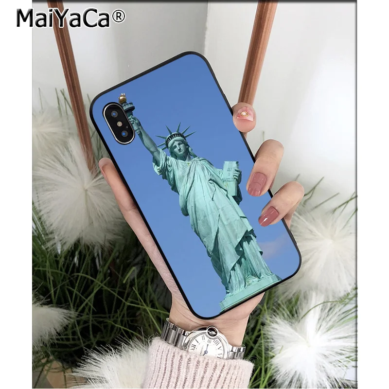 MaiYaCa США Америка Статуя Свободы ТПУ Мягкие аксессуары для телефона чехол iPhone 8 7 6 6S