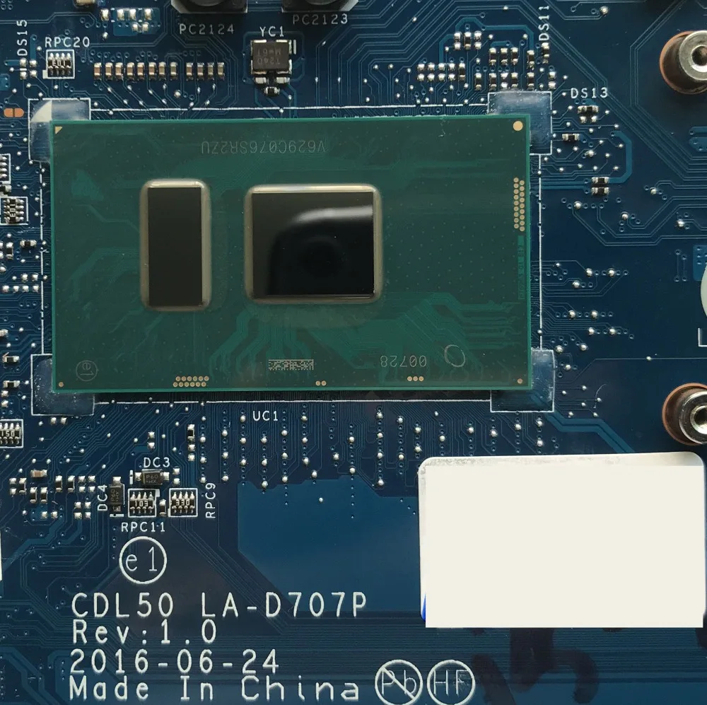 Материнская плата для ноутбука HP серии 15 AY CDL50 LA D707P с SR2ZU i5 7200 CPU R5 M430 2 Гб GPU DDR4 100%