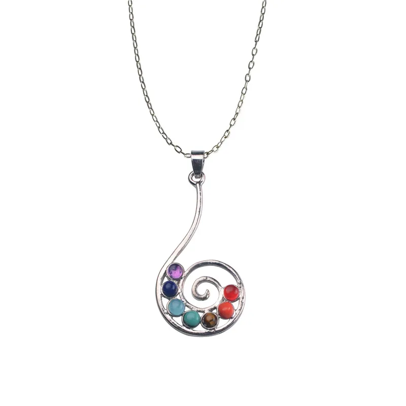 7 Chakra necklace OM Symbol Necklace Reiki healing Spiritual for balancing | Украшения и аксессуары
