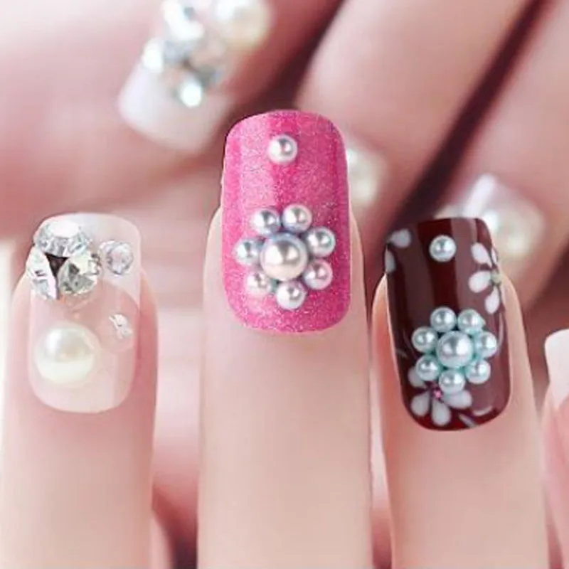 Новинка Лидер продаж украшения для дизайна ногтей с блестками жемчужные бусины