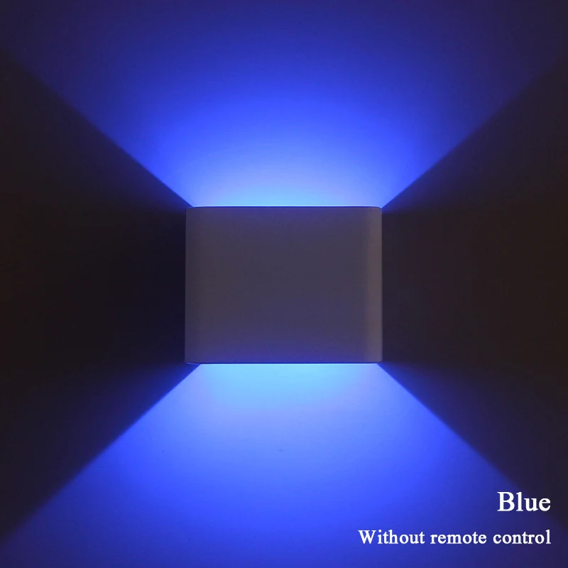 3 Вт светодиодный настенный светильник RGB современный алюминиевый с пультом дистанционного управления декоративный домашний лестничный настенный светильник бра светильник Вечерние - Цвет абажура: Blue