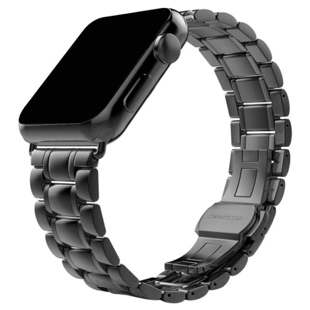 Stainless Steel watch Strap for apple watch band 42mm/38mm/44mm/40mm link bracelet Watchband for iWatch 4/3/2/1 metal wrist belt