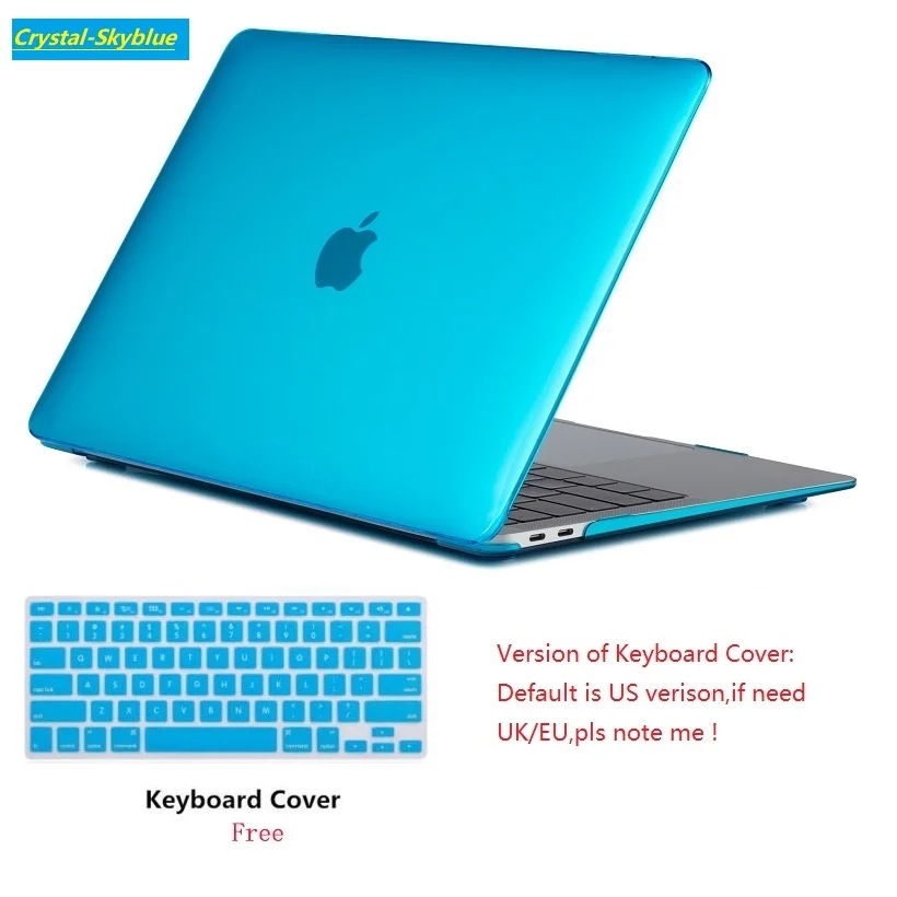 Новинка, Кристальный чехол-клавиатура для ноутбука Apple Macbook Pro retina Touch Bar& ID Air 11 11,6 12 13 15 дюймов, Жесткий Чехол