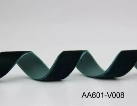 V008 Dk Green 5 ярдов лот 5/" 16 мм качество мягкий бархат ленты один уход за кожей лица Свадебная вечеринка для упаковки подарков волос бантом DIY - Цвет: V008 Dk Green