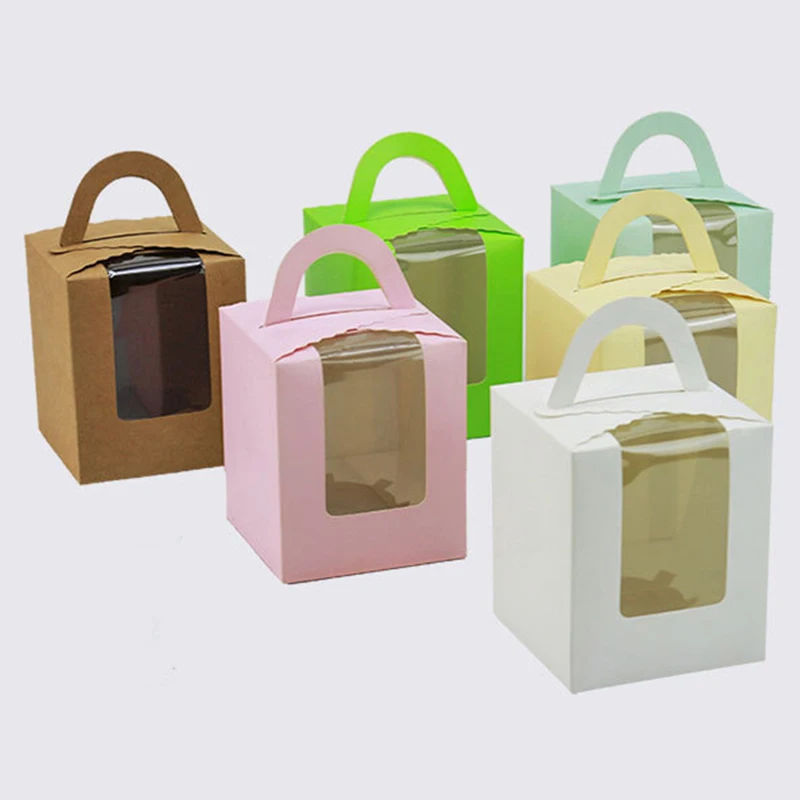 

50 шт., складные разноцветные коробки для конфет