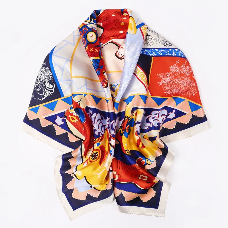 Luxury Brand 100% Silk scarf women Fashionable designer silk bufanda muslim square head elegant lady infinity shawl | Аксессуары для