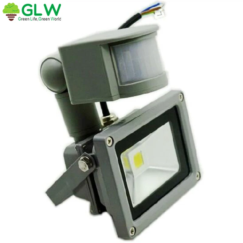 Ультратонкий Светодиодный светильник с датчиком движения PIR 10 Вт наружный