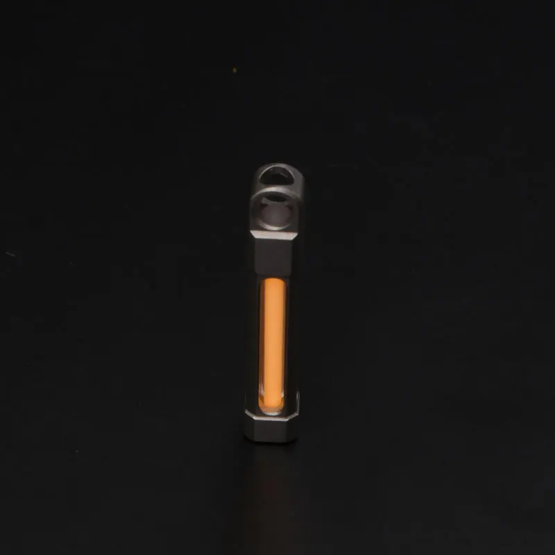 Orange Самосветящийся 25 лет в сфере производства titanium сплав Тритий газовая лампа кольцо для ключей спасательные аварийный светильник для подарка тритиевая лампа - Цвет: Orange
