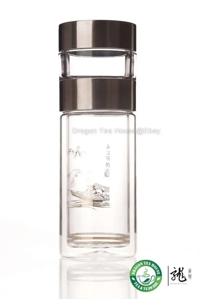 Двойная настенная прозрачная стеклянная термос фляга 260 мл|glass thermos flask|thermos flaskglass |