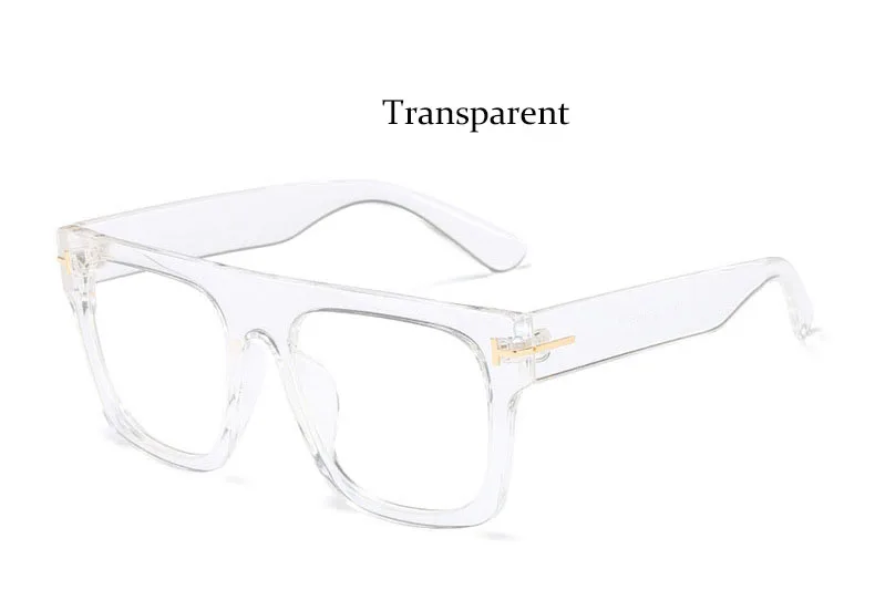 Transparent Очки негабаритных женских очков, квадратные компьютерные большие очки, Мужская винтажная черная оправа для очков - Цвет оправы: Transparent