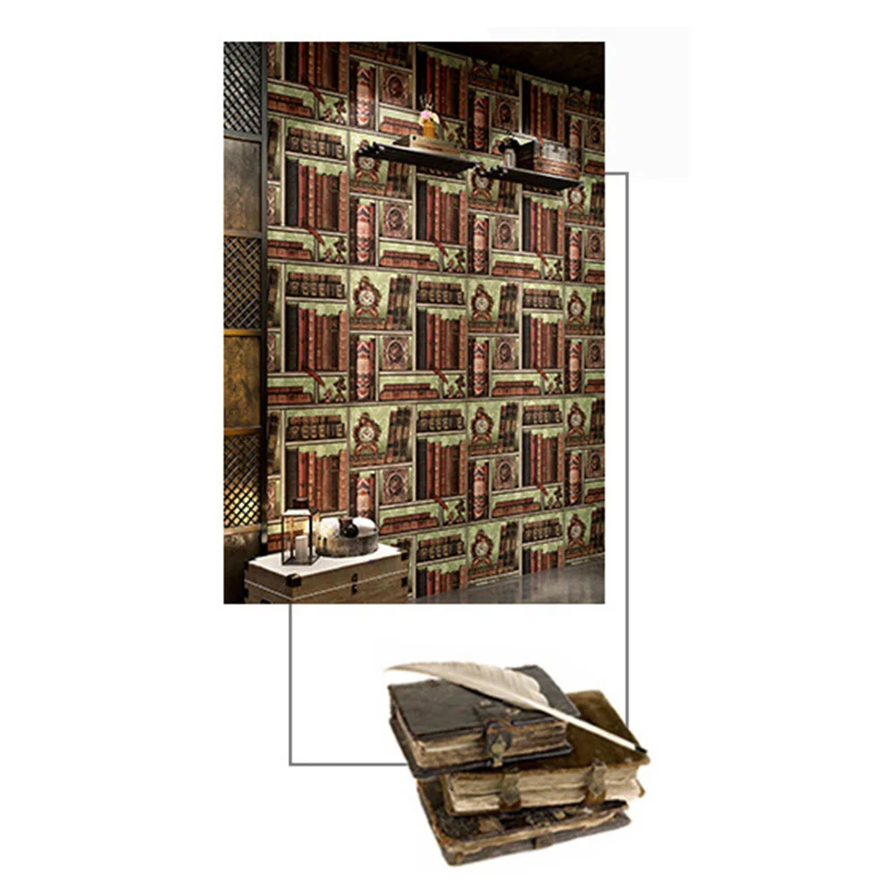 3D креативная книжная полка настенная бумага с рисунком библиотеки для кабинета
