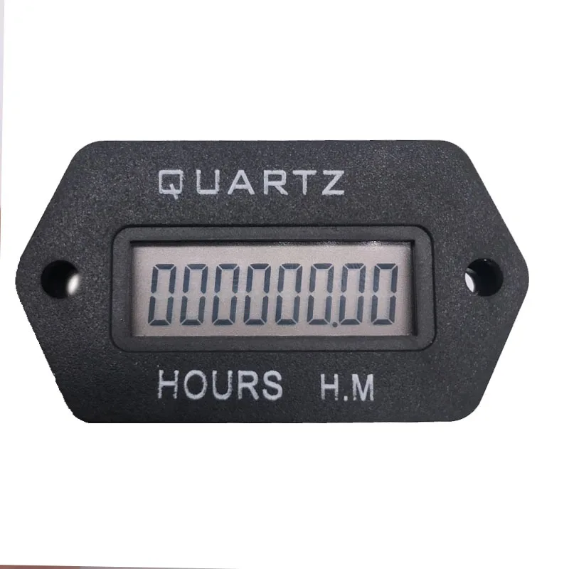 

Counter 999999.59 Snap in LCD Digital Hour Meter Accumulate Timer Vehicle Boat Truck Motorcycle for Generator DC 12-36V HM1001