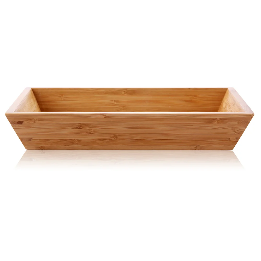 

Creative Bamboo Storage Tray Serving Tray Plate for Home/Hotel Quadrilateral Hotel Supplies Tableware for Snacks/Dry Fruit/Bread