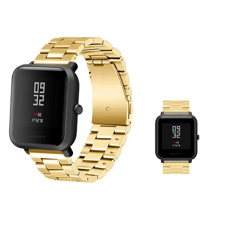 Металлический ремешок для Xiaomi Huami Amazfit Bip BIT PACE Lite, Молодежные умные часы, браслет для наручных часов для Samsung GS2