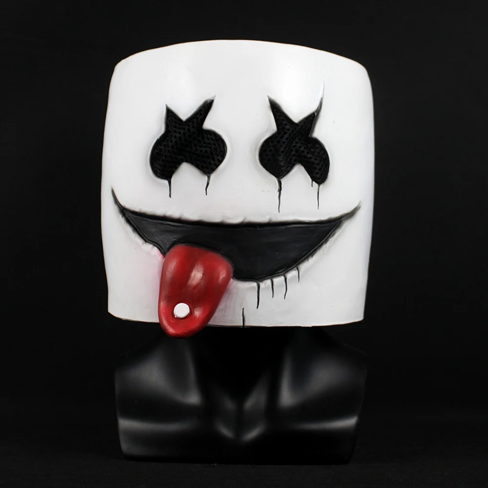 DJ Marshmello маска милый DJ Marshmello ночной клуб Helmelt латексные маски для концерта Рождество Хэллоуин Карнавал вечерние реквизит Прямая поставка