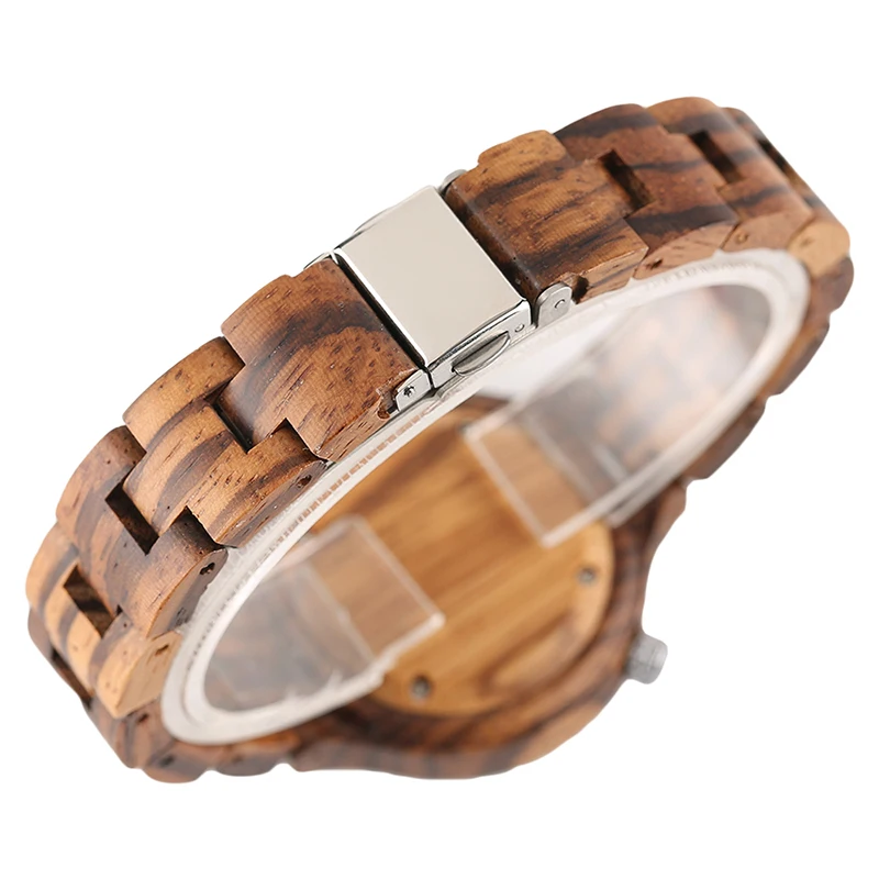 

Full Wooden Watches for Women Ladies Nature Hand-made Unique Fashion Women's Wood Wristwatch for Gift Roman Number Display